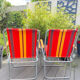 Pair of vintage folding camping chairs