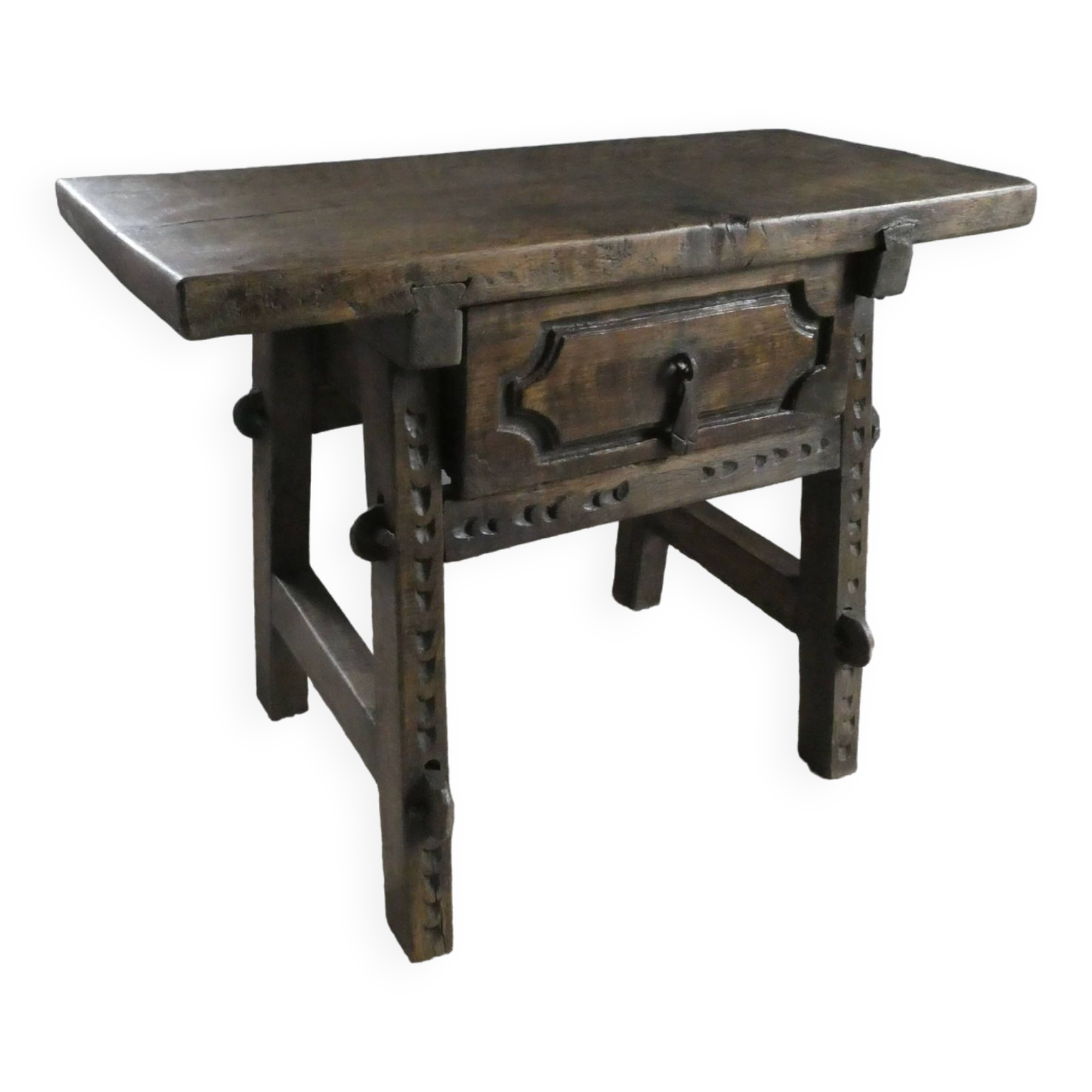 solid wood side table from the 18th century