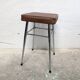 Vintage stool with leatherette seat
