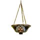 French art nouveau majolica hanging flower pot, early 20th century