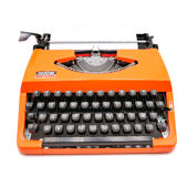 Revised orange brother 210 typewriter with new ribbon