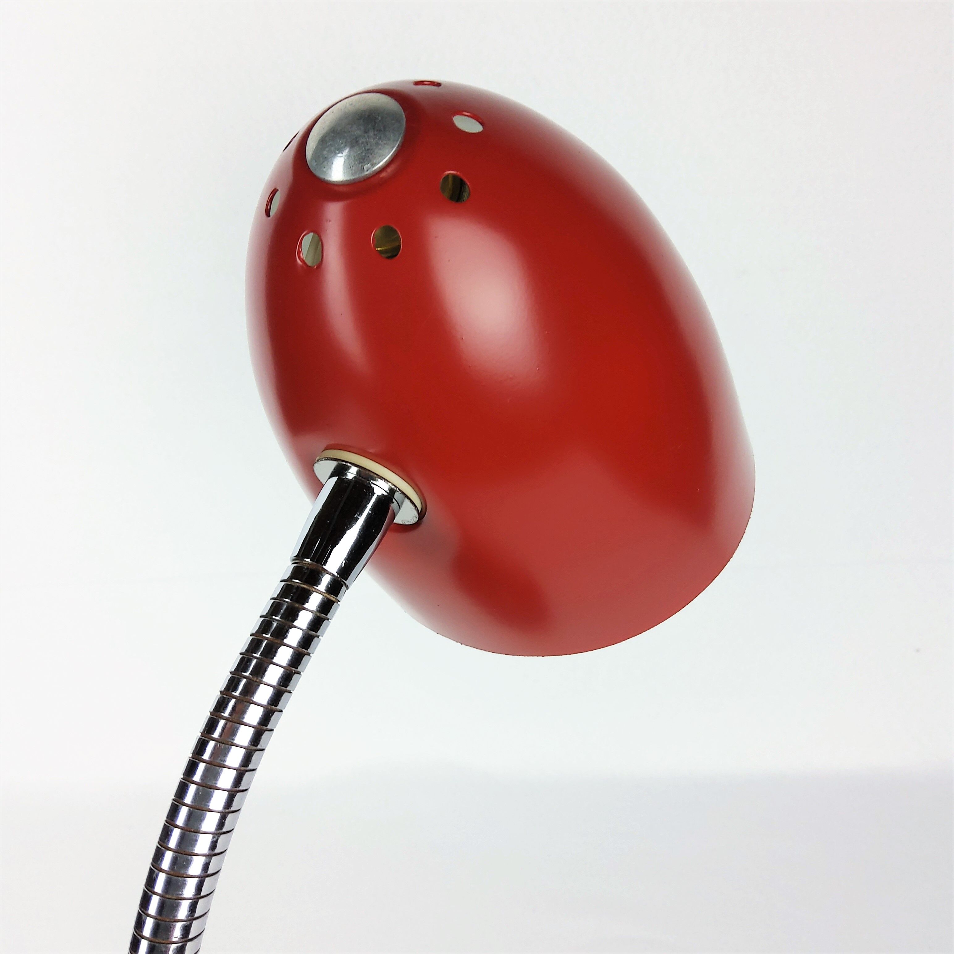 Vintage lamp red metal 1950