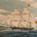 Engraving XIXth The Samuel Enderry of 422 tons William Lisle W.J. Huggins Rosenberg