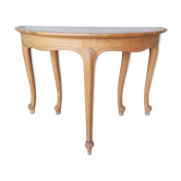 Half-moon beech console
