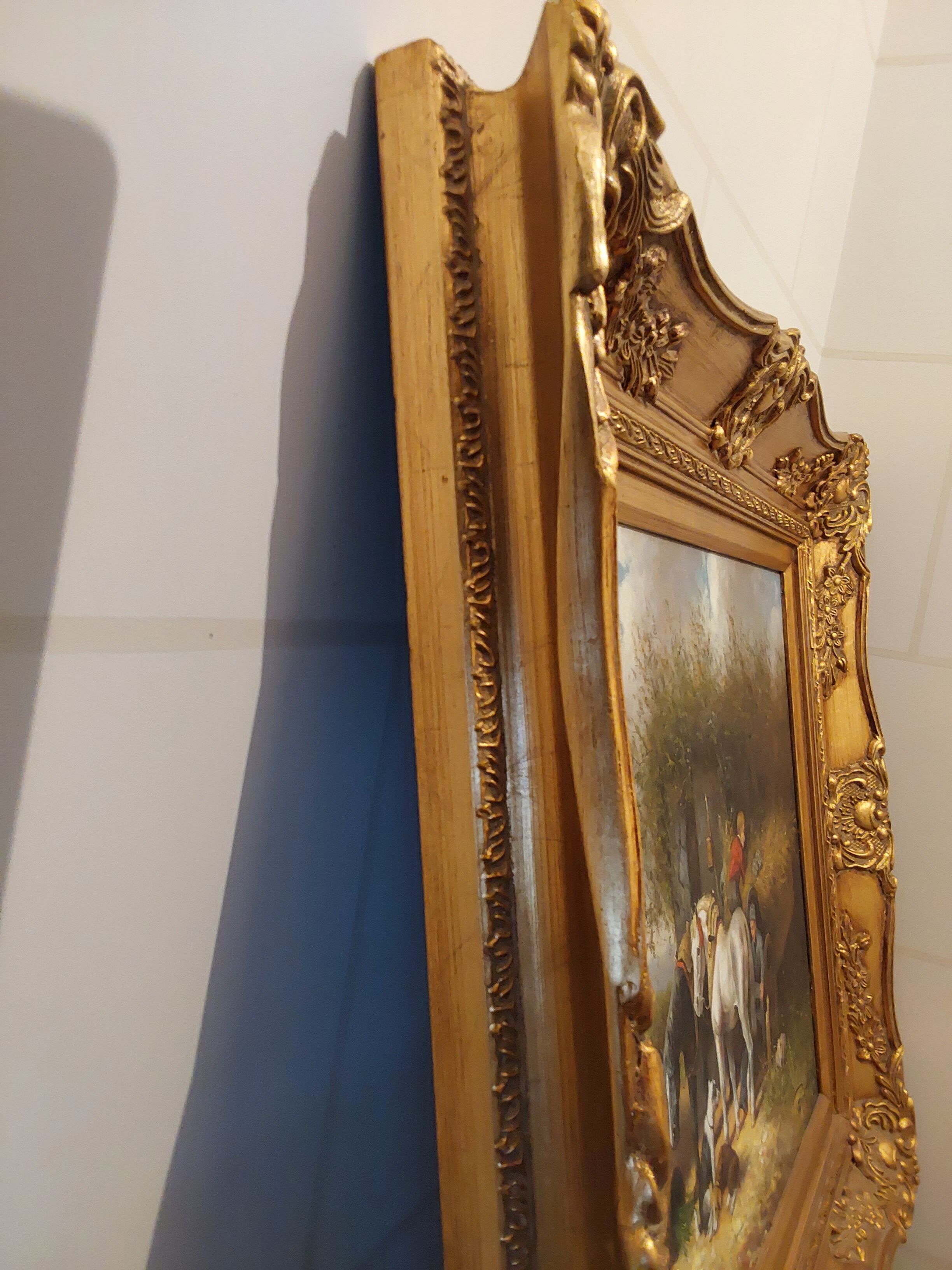 Oil on canvas "The Groom", signed canvas of the beginning of the last century