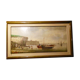 Marine oil on marouflée canvas breton school A. Hervé
