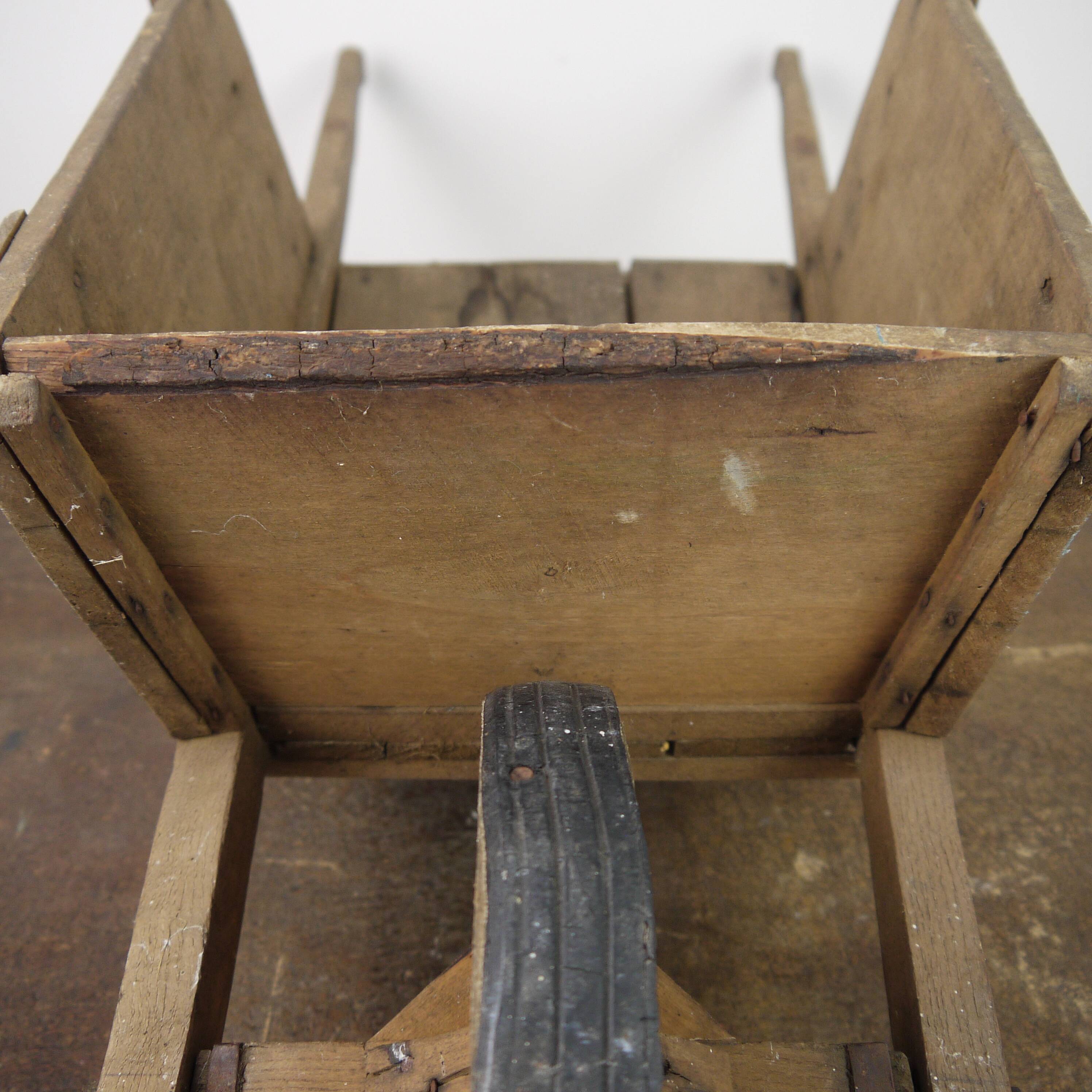 Children's wooden wheelbarrow
