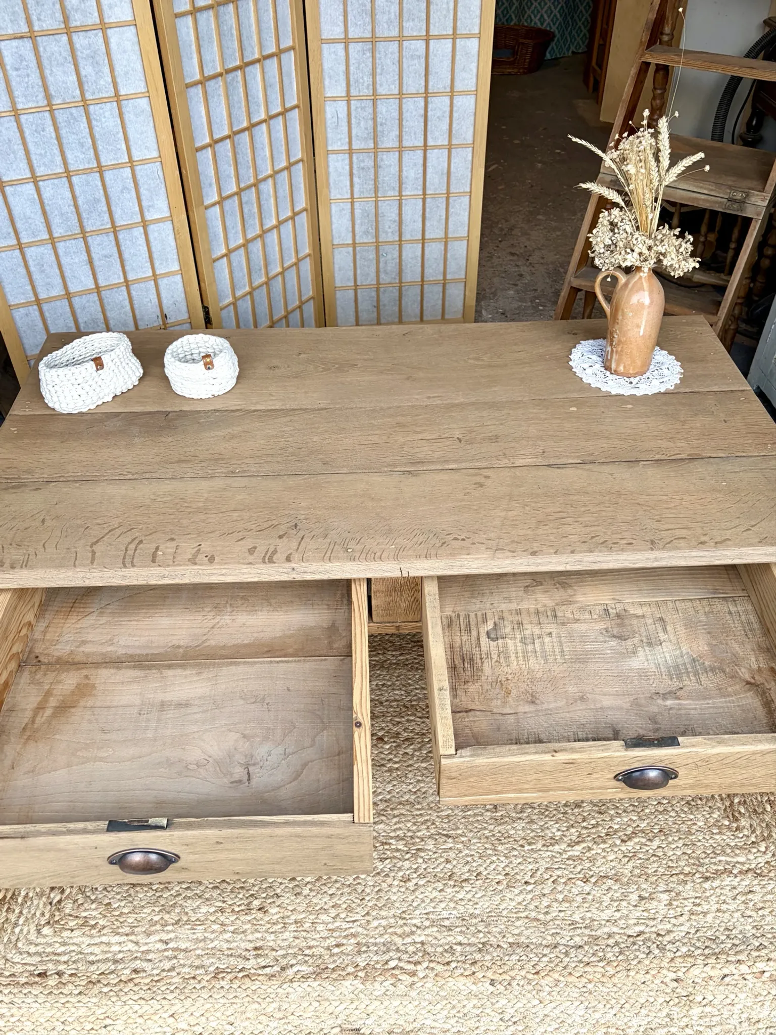 Table basse en chêne 