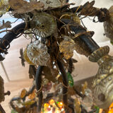 Tief lamp signed – Athena type cluster model – blown glass paste