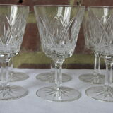 8 glasses with semi-crystal stems