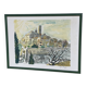 Lithographie de Yves Brayer village du Lubéron