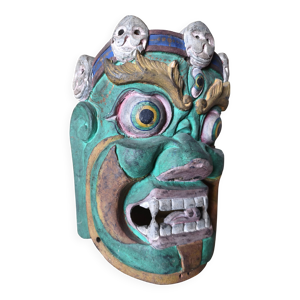 Masque balinais de Bhoma - polychrome