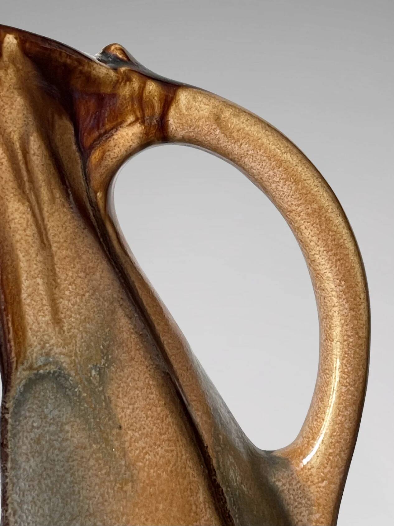 Modernist ceramic enamelled vase pitcher – Thulin Faience, Belgium – model 199 – 1930s/50s