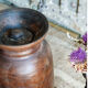 Large wooden Himachal pot n°2 (with lid)
