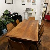 Dining table + 6 vintage chairs – 1960s modernism