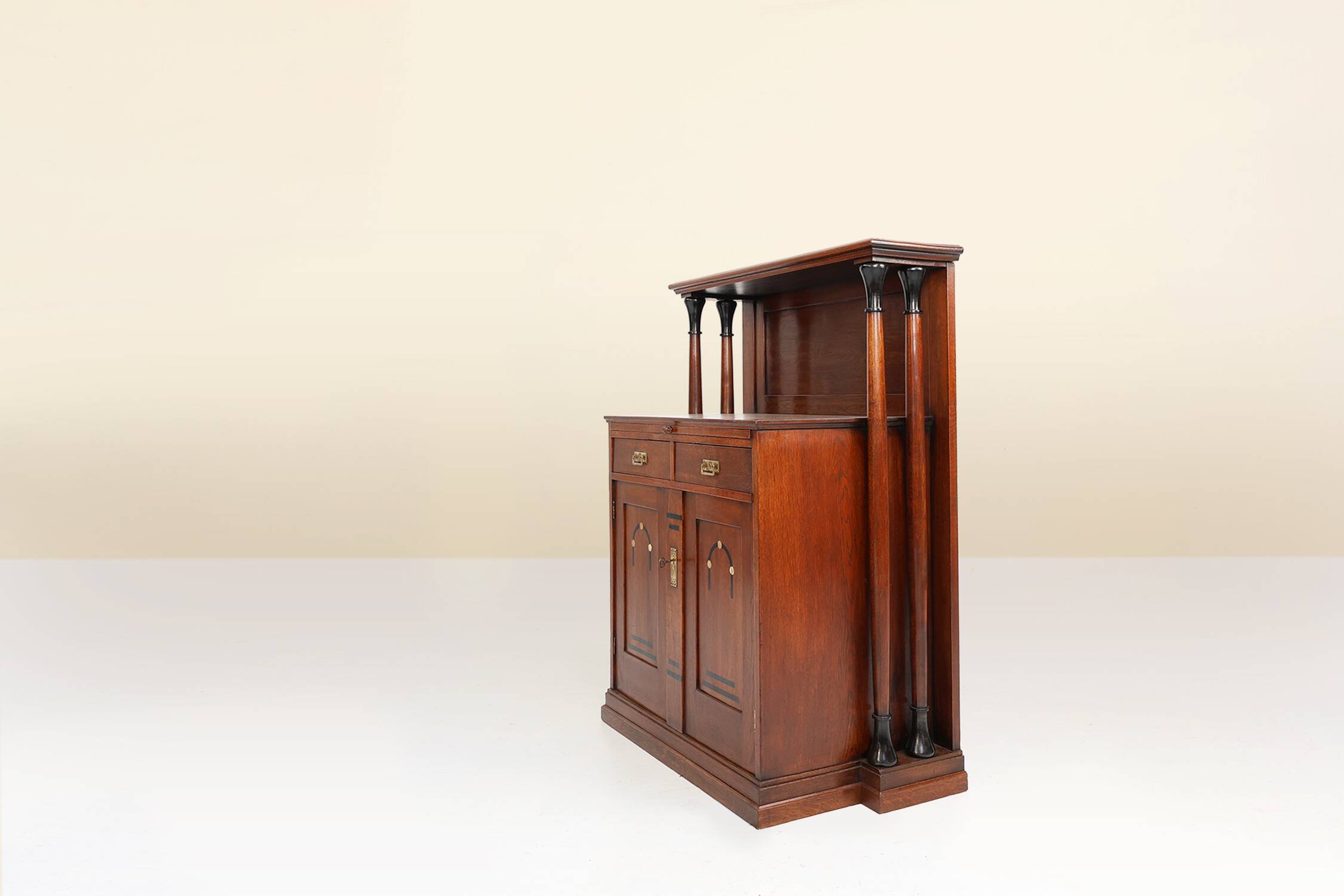 Secession high cabinet the Vienna Art Nouveau style, Austria ca. 1905