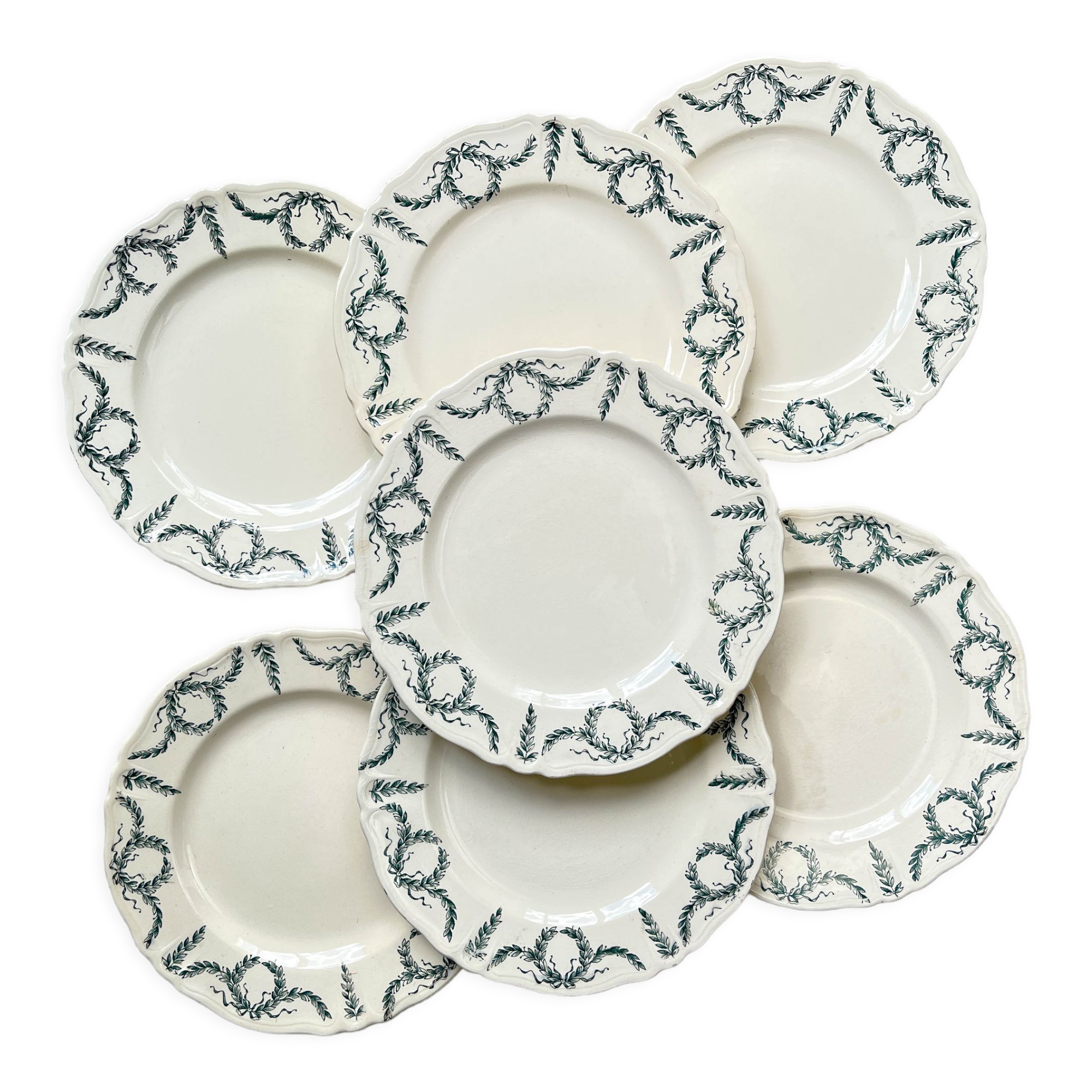 7 plates Terre de fer Longchamp model Villey