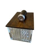 70s glass and wood box