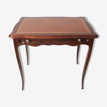 Bureau style Louis XV table de jeu dessus cuir vintage