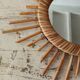 Rattan sun mirror