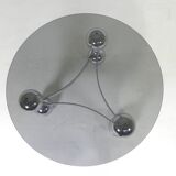 Space Age Sputnik coffee table, with a 1970s chrome base