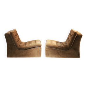 Paire de fauteuils modulaires - velours