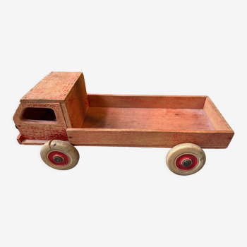 Red wooden truck