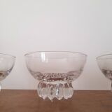 Set of 3 art deco glasses