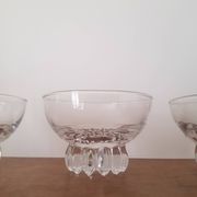 Set of 3 art deco glasses