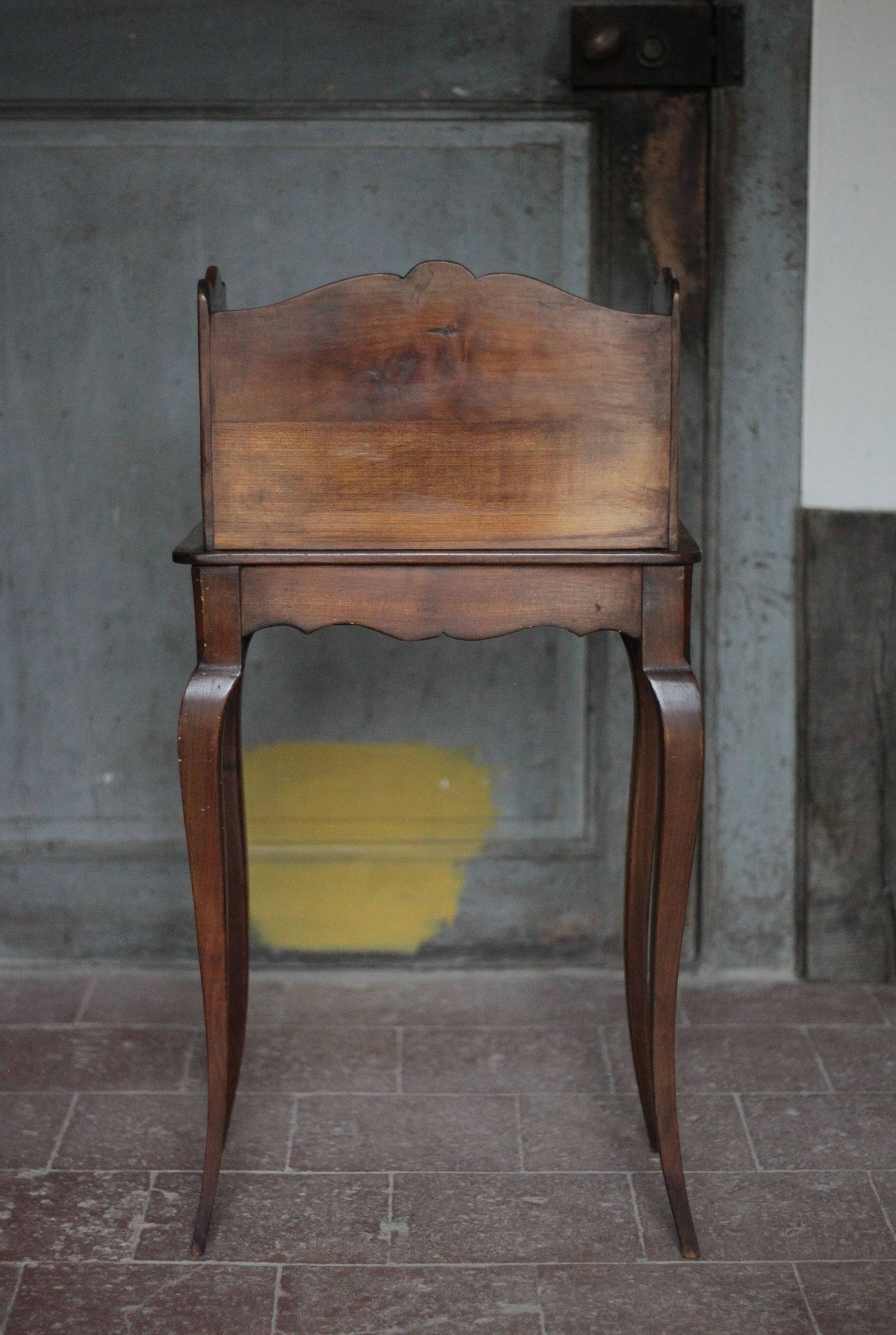 Bedside table, nightstand wood, accent furniture, antique furniture.