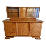 Buffet vaisselier Jindřich Halabala bois massif  noyer années  30-40