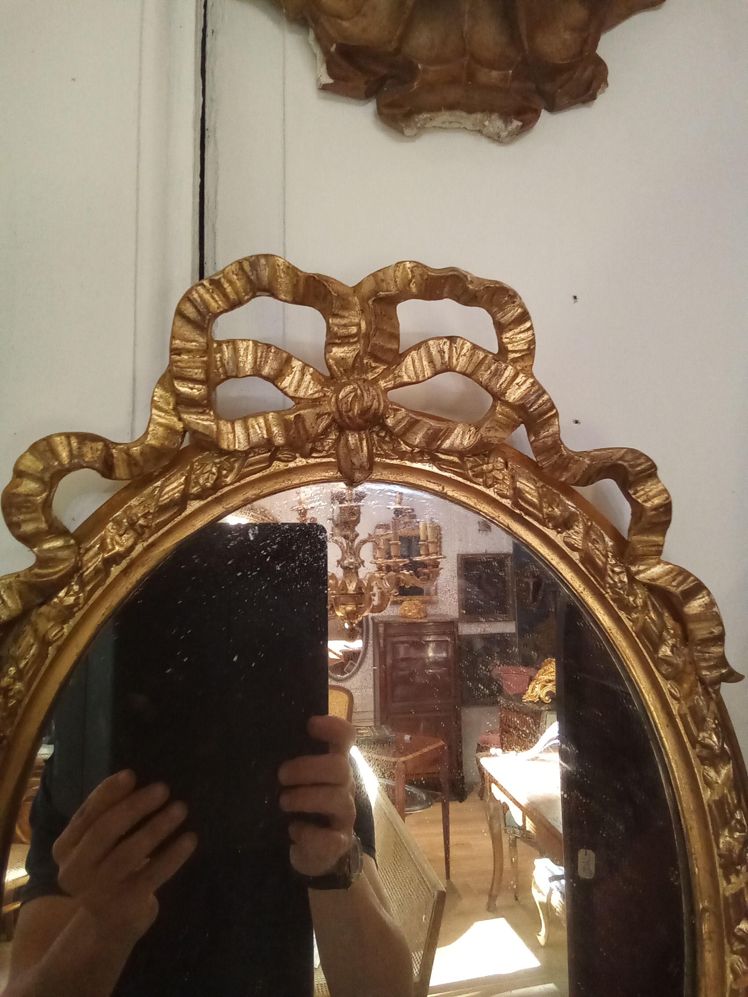 Paire de miroir Louis XVI 50X35cm