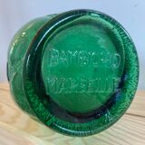 Vintage green glass vase year 1950 Bambicho Marseille fruit décor