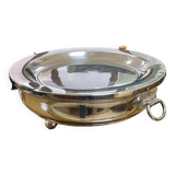 Silver metal dish warmer
