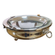 Silver metal dish warmer