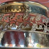 Round copper planter