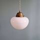 Art Deco pendant in white opaline, 1930