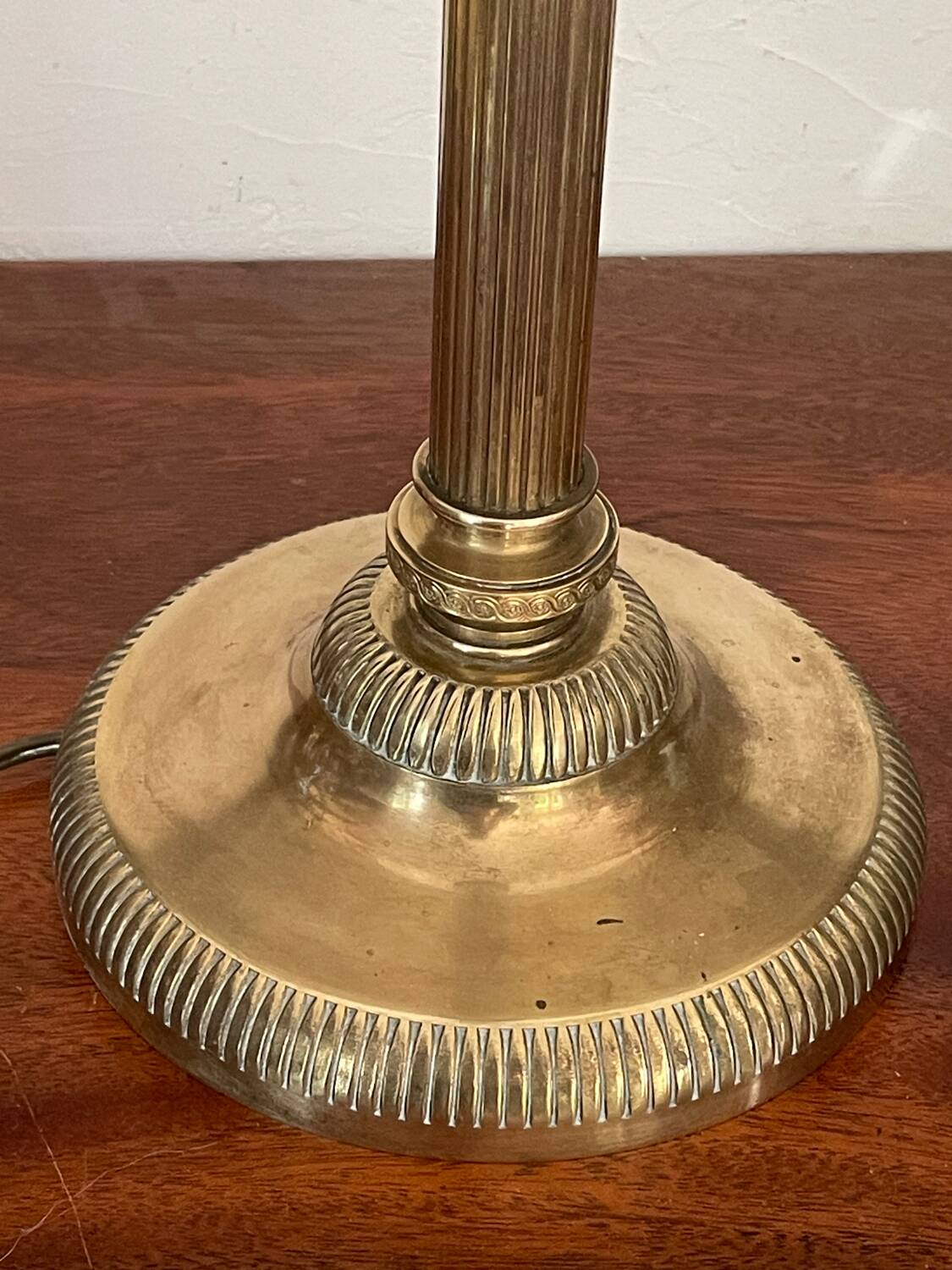 Brass column lamp 43cm circa 1900