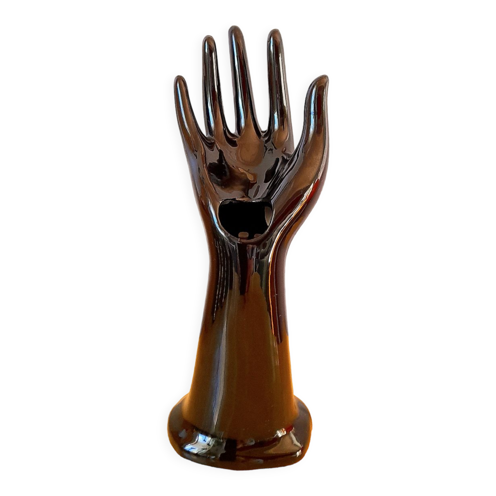 Hand ring or black soliflore 70s