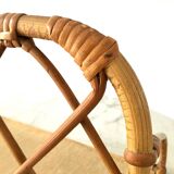 Beautiful vintage rattan and natural bamboo shelf from the 60s