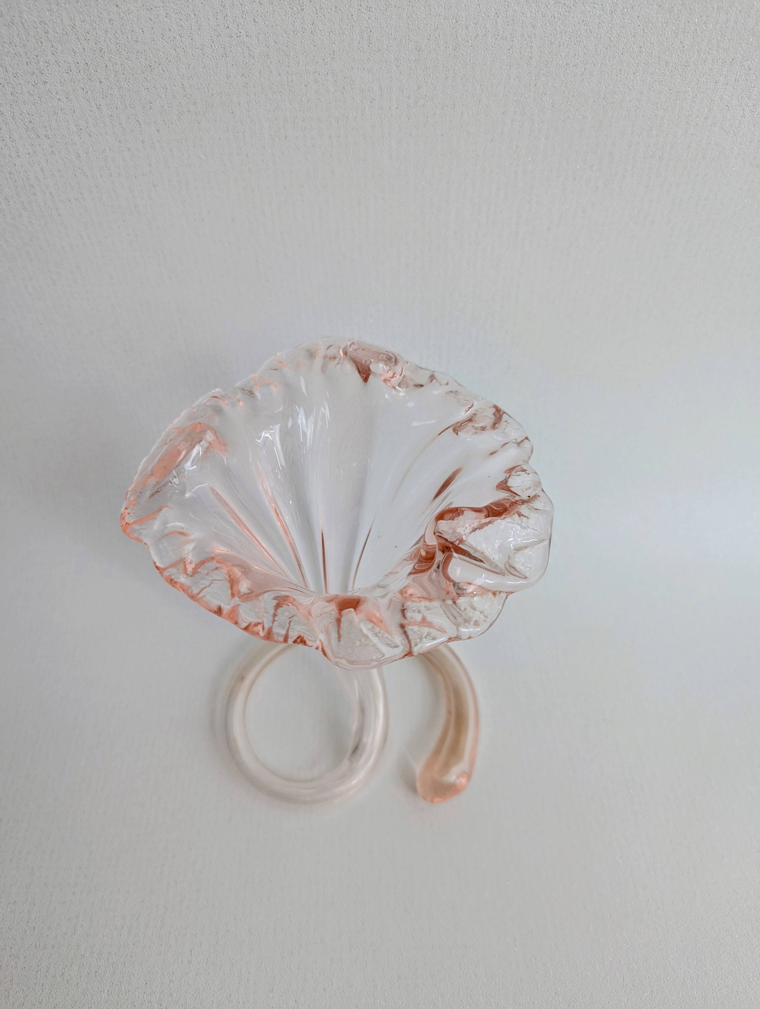 Murano blown glass trumpet vase