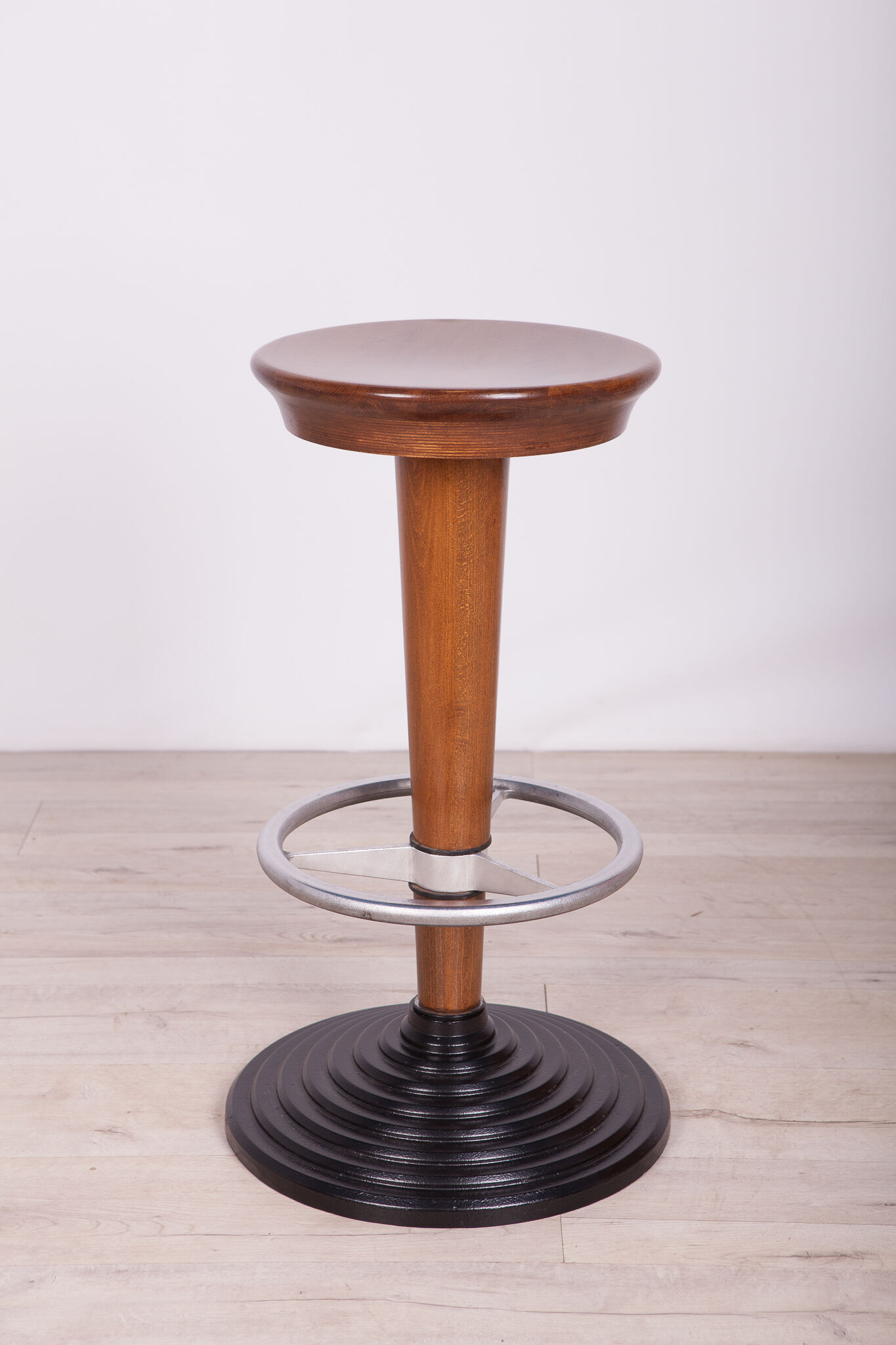 Set of 4 mid-century bar stools, 1950s