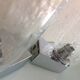 Pair of vintage 1970s-80s glass and chrome wall lights with teardrop shapes