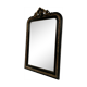 Miroir Napoleon III, noir et or avec fronton 75x112cm