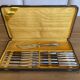 Set of 12 silver-plated metal knives Argental 17 cm
