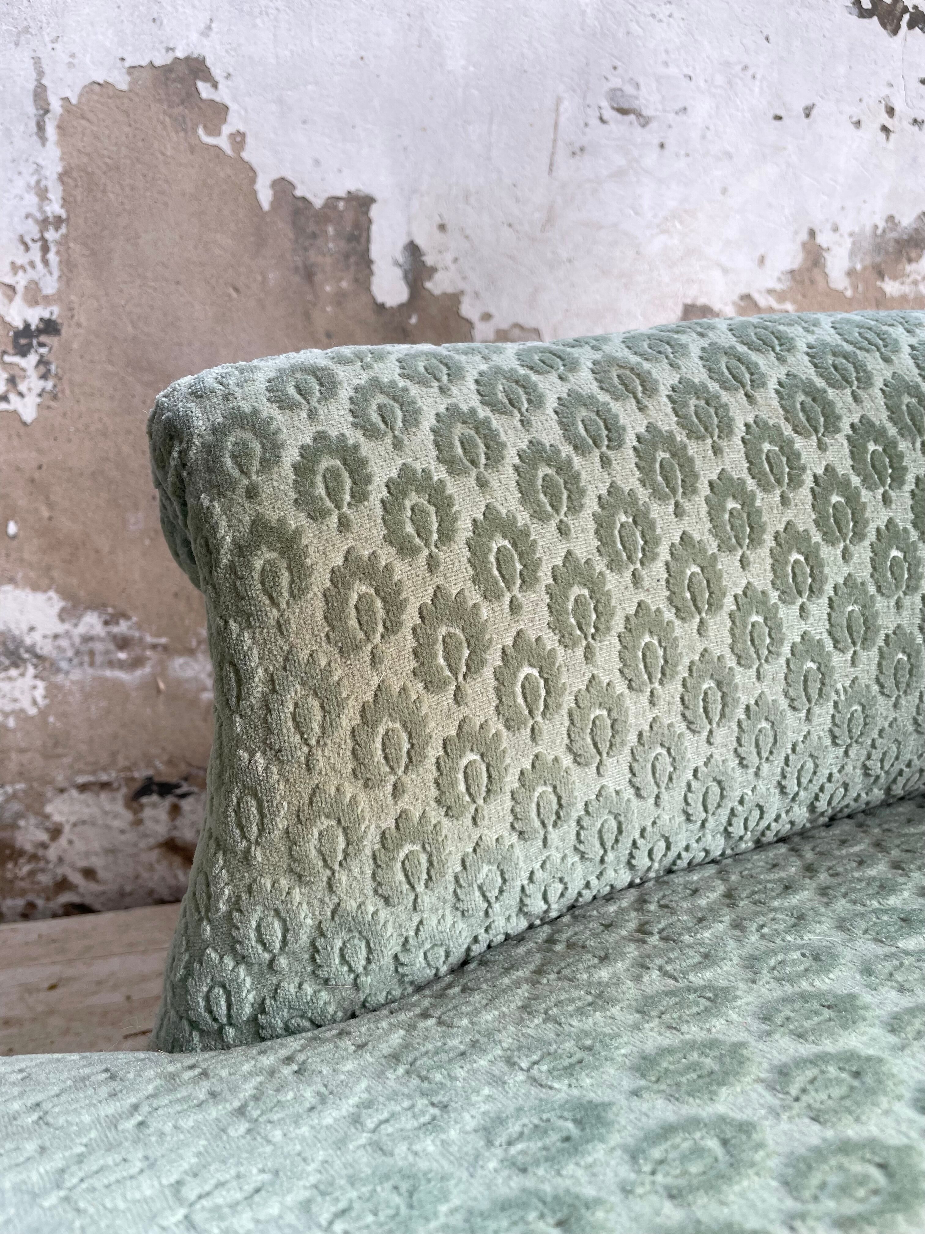 Méridienne napoléon velours vert