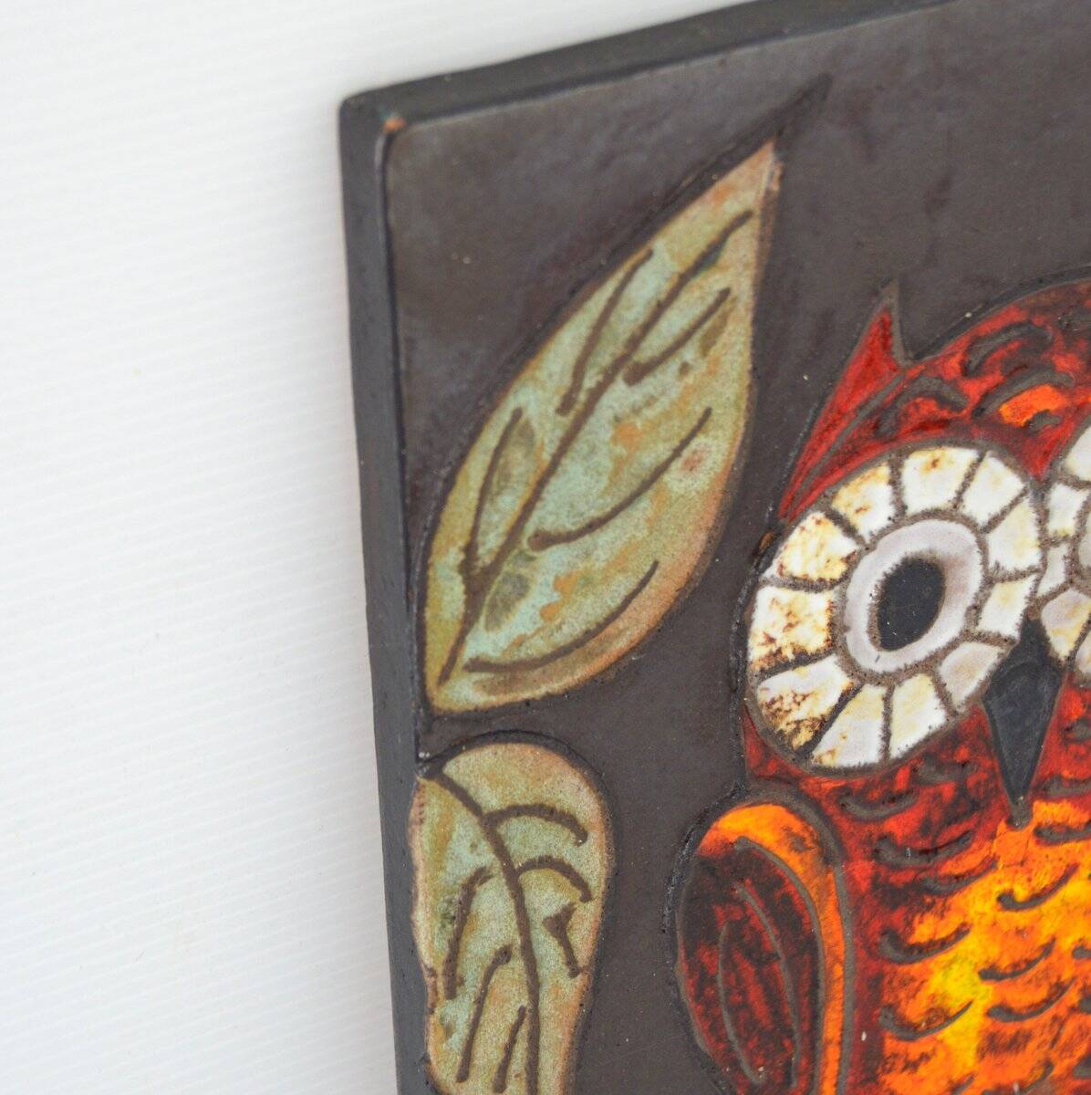 Wall decoration Owls in ceramic relief from the 60s / 70s