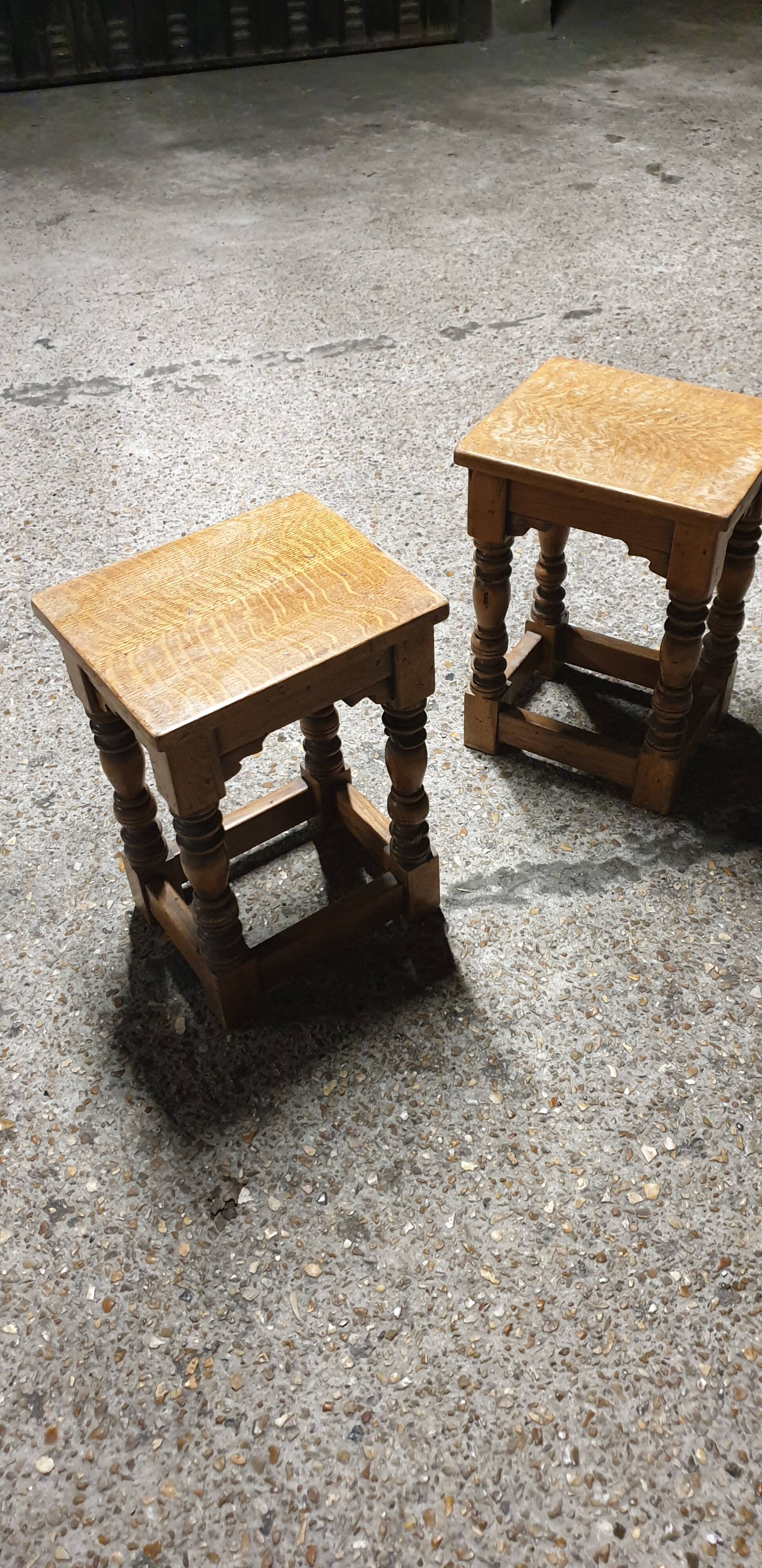 Solid oak stools