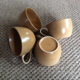 Series of 4 sandstone cups