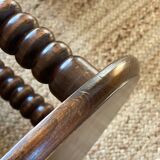 Spiral oak pedestal table
